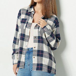 Studio Park x Courtney Khondabi Spring Plaid Button Front Shirt. 14909
